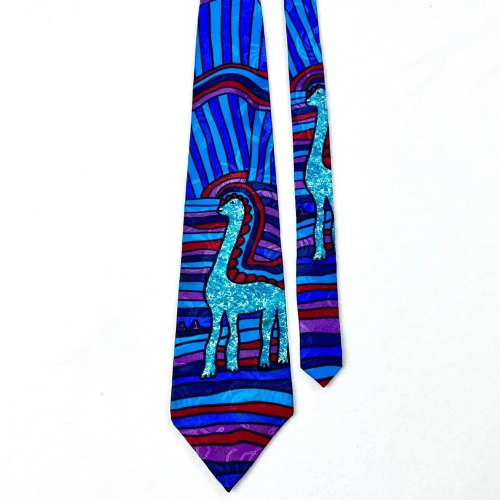 Vintage Desert Designs Italian Silk Art to Wear Necktie
